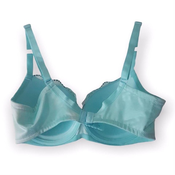 Beautiful Teal Blue Push-up Bra in Design Pattern Large Sizes - Picture 4 of 4